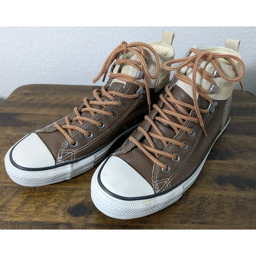Converse Chuck Taylor All Star Hiker Hi 2 Pinecone Brown Leather Men 7.5 Wos 9.5